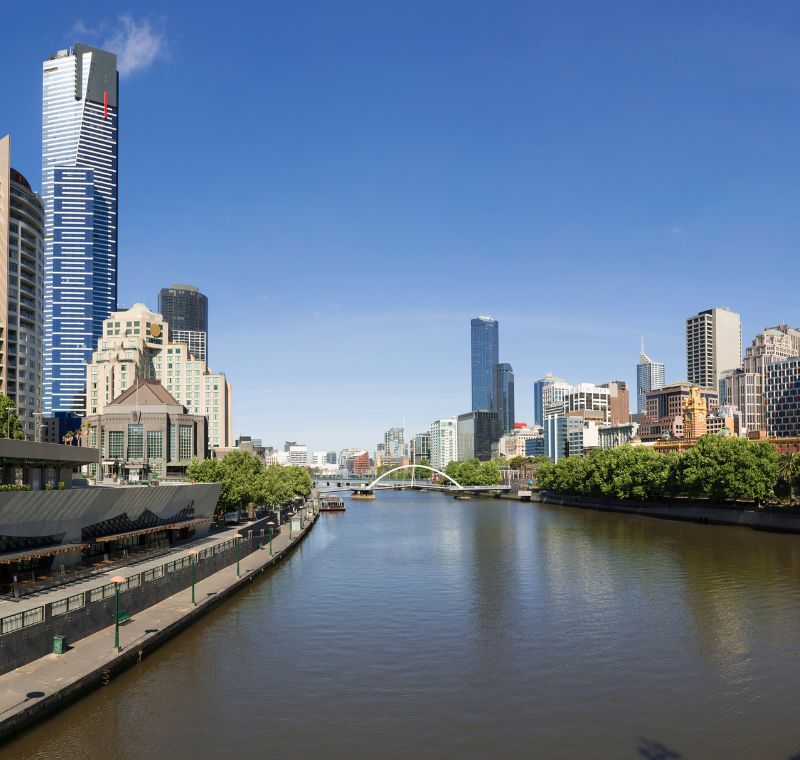 Melbourne skyline over the Yarra