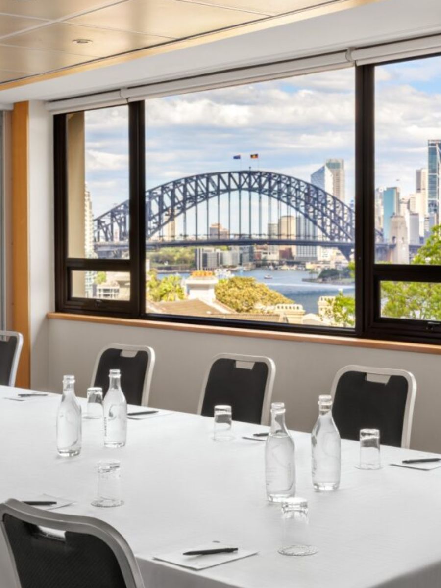 Executive meeting room overlooking Sydney Harbour