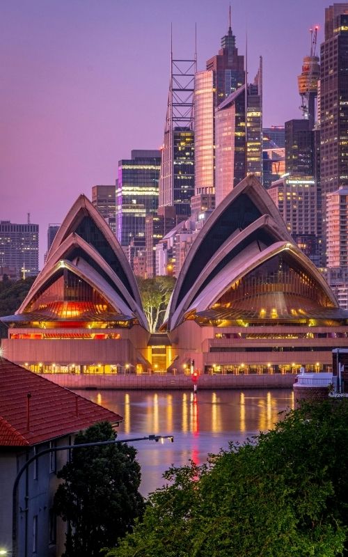 Sydney Harbour ferry at sunrise