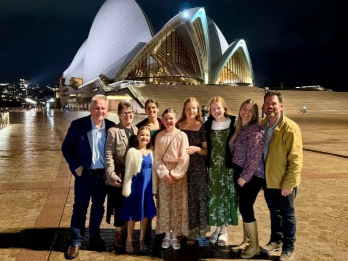 Three generations of a family at the Sydney Opera House
